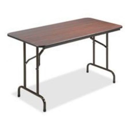 NEW Lorell Folding Table  48 by 24 by 29-Inch  Mahogany