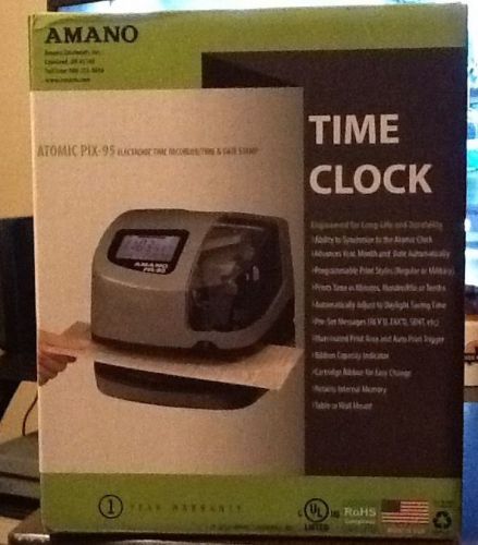 Amano Atomic Pix-95 New Sealed Time Clock