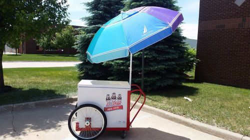 New Ice Cream Cart  with Umbrella penquin themed graphics powder coated frame