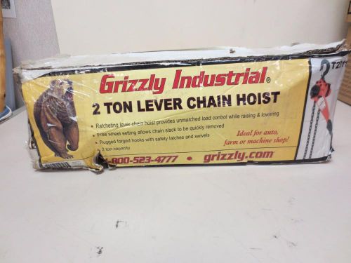 Grizzly industrial 2 ton racheting lever chain hoist ~new~ t23111 winch rigging for sale