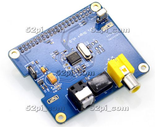 HIFI DiGi+ Digital Sound Card I2S SPDIF Optical Fiber for Raspberry Pi 2 /A+ /B+