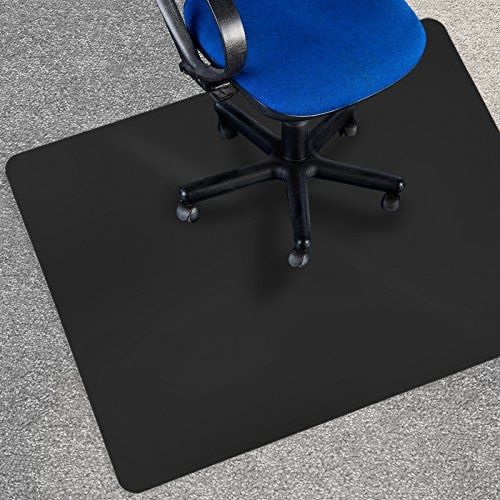 Office Marshal? Black Polycarbonate Office Chair Mat - 36&#034; x 48&#034; - Carpet Floor