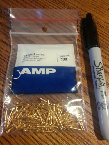 AMP, 66506-8, Type 20 DF Pin, Dia. 0.040, 24-20 AWG, bag of 100