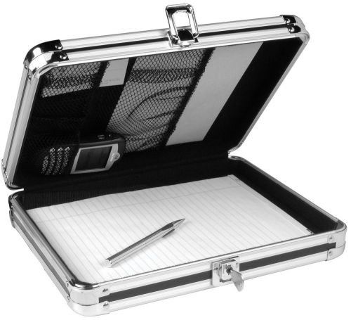 Vaultz Locking Storage Clipboard Case Box Travel Safe Hard Briefcase Paper Key