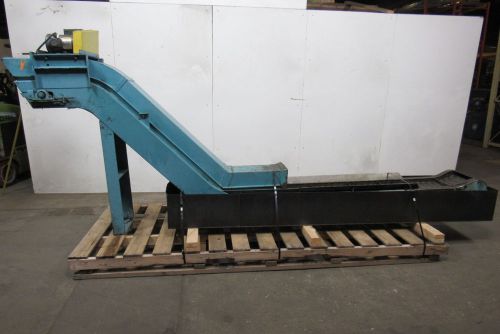 Chip conveyor 72&#034; intake 11&#034;wide  1-1/4&#034; cleats@15&#034; 50&#034; disch. ht. for sale