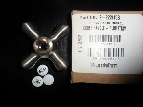 PlumbTrim No:2-222/15S Cross Handle Satin Nickel  New in Box!