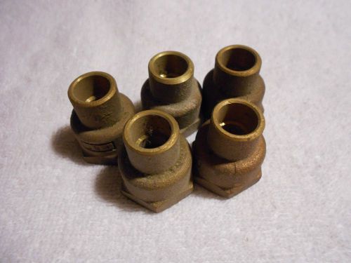 5 pcs. copper 3/8 x 1/2 female adapter - reducing - 3/8 sweat x 1/2 fip - new-a3 for sale