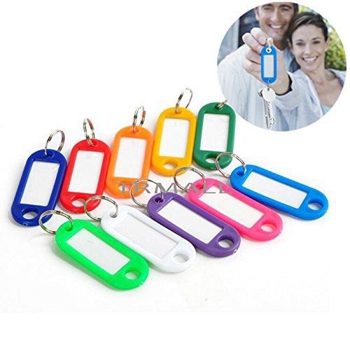 Generic 50 /100/150 Pcs Color Key ID Labels Tags Chain with Key Ring Split