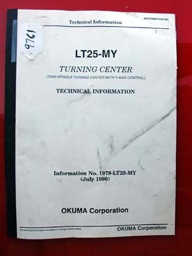 Okuma lt25-my technical information manual:1978-lt25-my inv. 9761 for sale