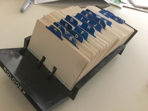 Original 1960&#039;s rolodex vip model24 with &#039;wood&#039; paneled sides zephyr corp. usa for sale