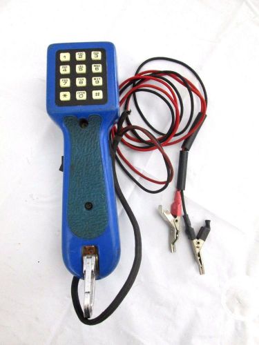 Vtg Blue Phone Line Butt Testing Networks Tool Lineman Handset clip on Telephone