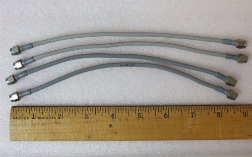 Quantity 4 Pieces  -  9&#034; Long RF Microwave Flexible SMA Male to SMA Male Cables