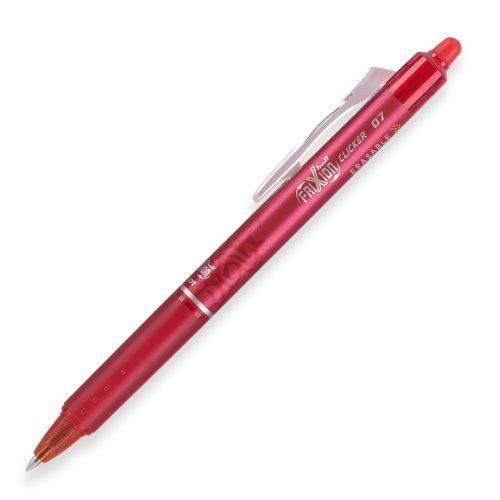 12-PACK Pilot FriXion Clicker Erasable Gel Pens, Fine Point, Red Ink (31452)