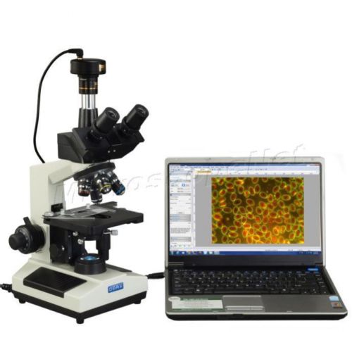 Omax 3.0mp digital compound lab trinocular led microscope+darkfield condenser for sale