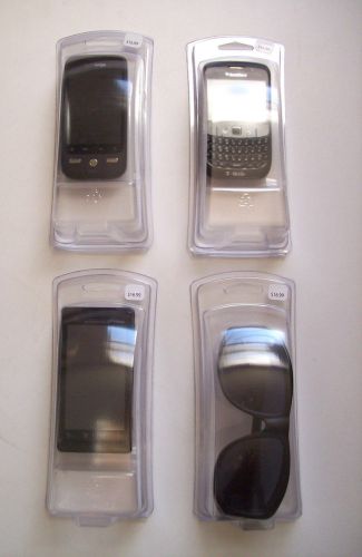 Blister cell phone retail display cases protect plastic covers electronics store for sale