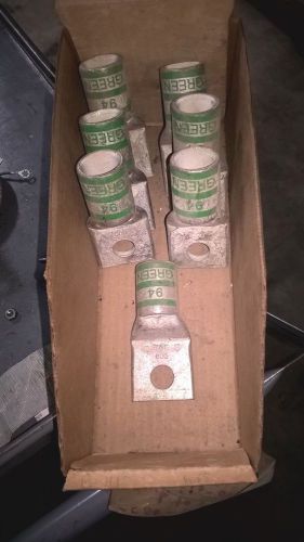 Lot of 7, t&amp;b, 600 kcmil crimp-on terminals, lugs, 1/2 hole for sale