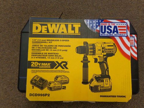 Brand New Dewalt DCD996P2 20 Volt Kit Hammerdrill
