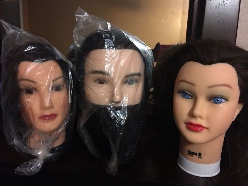 3 Lot Mannequin Heads