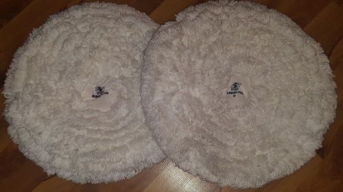 (2) NEW 19&#034; Commercial Carpet Shampoo BLENDED PADS #37421 - 1/2 Inch Loop