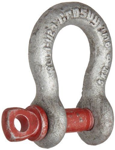 Crosby 1018437 Carbon Steel G-209 Screw Pin Anchor Shackle, Galvanized, 1-1/2