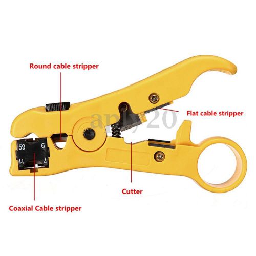 Rotary Coax Coaxial Cable Cutter Wire Stripper Stripping For RG6/RG59/RG7/RG11
