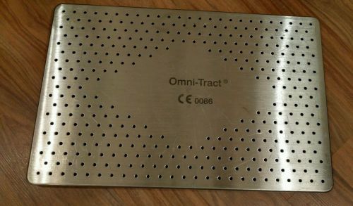 OMNI-TRACT STAINLESS STERILZATION CASE LID ONLY  # 0086 18.7&#039; x 12-1/2.4&#034; x 0.6&#034;