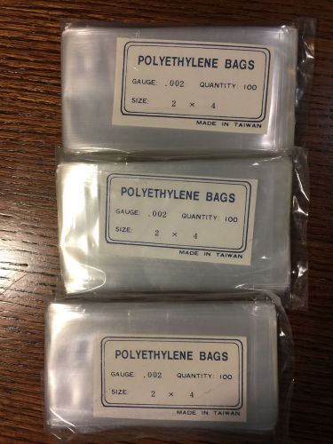 300 2 x 4 2ML Gauge Polyethlene Bags
