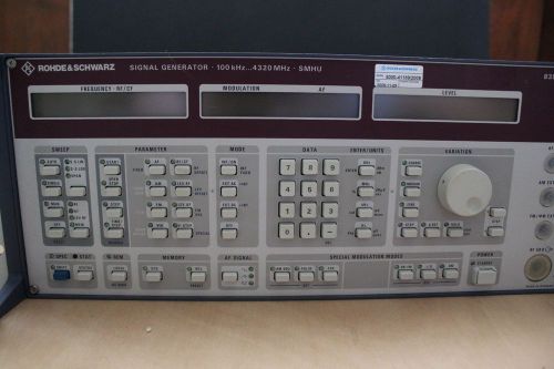 Rohde &amp; schwarz signal generator 100khz - 4320mhz - smhu 835.8011.58 for sale