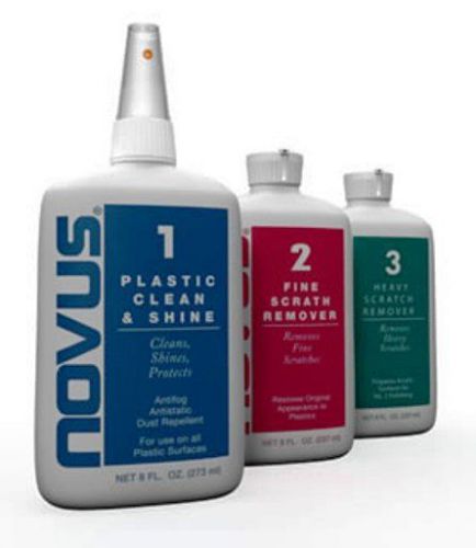 Novus plastic acrylic plexiglas cleaner 8oz 3pc kit for sale