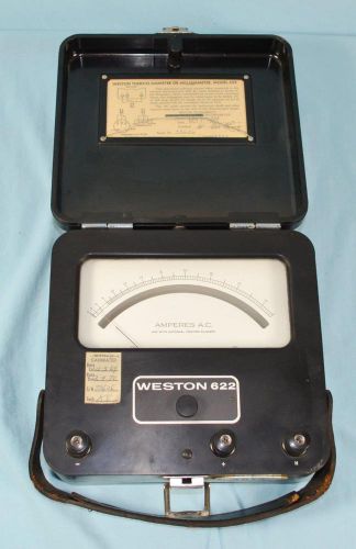 * Vintage Weston Model 622 Thermo Ammeter or Milliammeter Test Meter