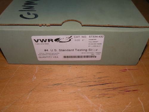 VWR Size 4 US standard testing sieve Sieve Pan 57334-432 4SS8F417988