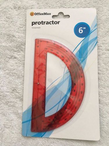 NEW OfficeMax 6&#034; protractor red