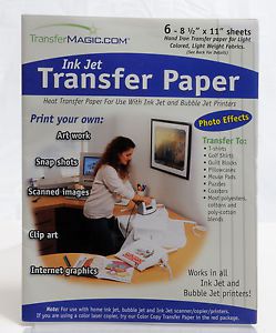 Transfer Magic Ink Jet Transfer Paper Opened Package - 3/6 Sheets - 8 1/2 x 11