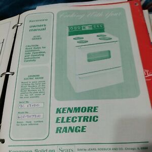 Kenmore Owners Manual 91191 Series kenmore electric Range Sears