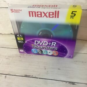 Maxell DVD+R Sparklers 5 Pack  4.7GB