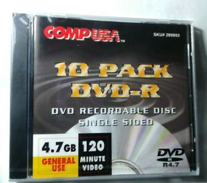 COMPUSA DVD-R Recordable Disc Single Sided -One DVD-R 4.7GB Minutes