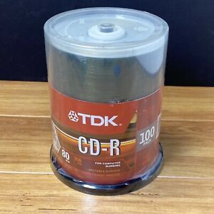 Brand New Sealed TDK CD-R Blank Recordable Disc CD 700 MB 80 min 48x 100PK
