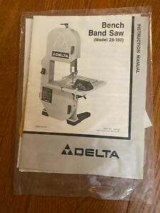 DELTA 28-180 8&#034; Bench Band Saw Instruction Manual 