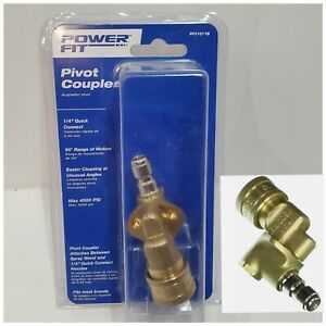 Power Fit Pressure Washer Pivot Coupler 1/4&#034; Quick Connect 4500 PSI PF31071B