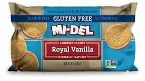 MI-DEL Gluten Free Cookies Vanilla Sandwich 8 Ounce Pack of 12