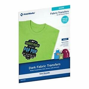 Printworks Dark Fabric Transfers for All Colored Fabrics Value Packs 12 Sheet...