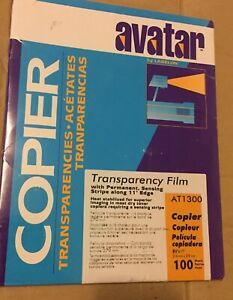 Avatar Transparency Film / Copier transparencies - 100 Sheets