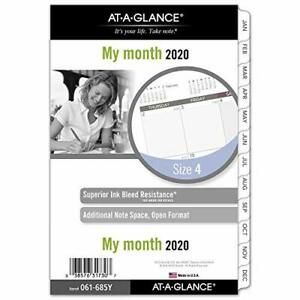 AT-A-GLANCE 2020 Monthly Planner Refill Day Runner 5-1/2&#034; x 8-1/2&#034; Desk Size ...