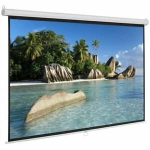 Leadzm 84in 169 HD Pull Down Manual Projector Screen - White