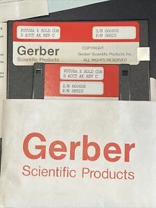 Gerber Scientific Products Futura Extra Bold Condensed Fonts Floppy Disks Signs