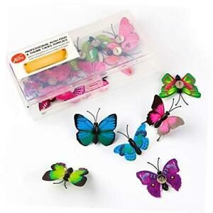 Decorative Thumb Tacks 12 Pcs Colorful Cute Pushpins for Feature Butterfly