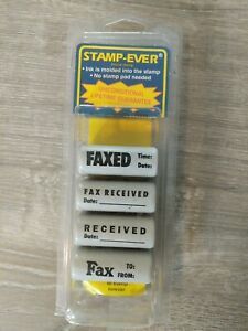 4 STAMP-EVER Brand Self-Inking Unconditional Lifetime Guarantee Business Stamps