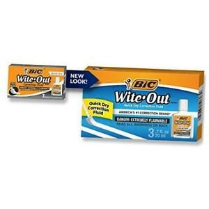 Wite-Out Quick Dry Correction Fluid - 3 Pack (WOFQD324) White