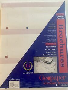 Tri Fold Brochures By Geographics, 70lb Paper, 100 Brochures Per Package