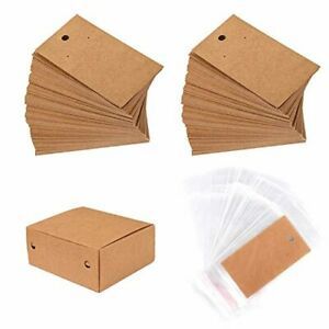 200 Set Earring Display Card with 200 Pcs Self-Seal Bags, Earring Card Holder B